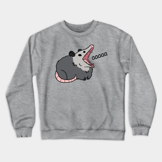 possum screm (black text) Crewneck Sweatshirt by ZioCorvid